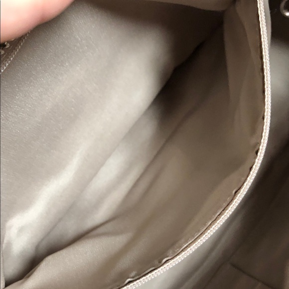 Coach Beige and Brown Signature Shoulder Bag With Tassel (BG1) - Picture 11 of 13